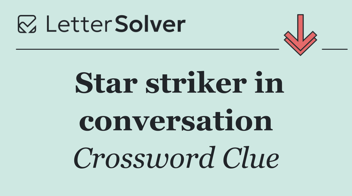 Star striker in conversation