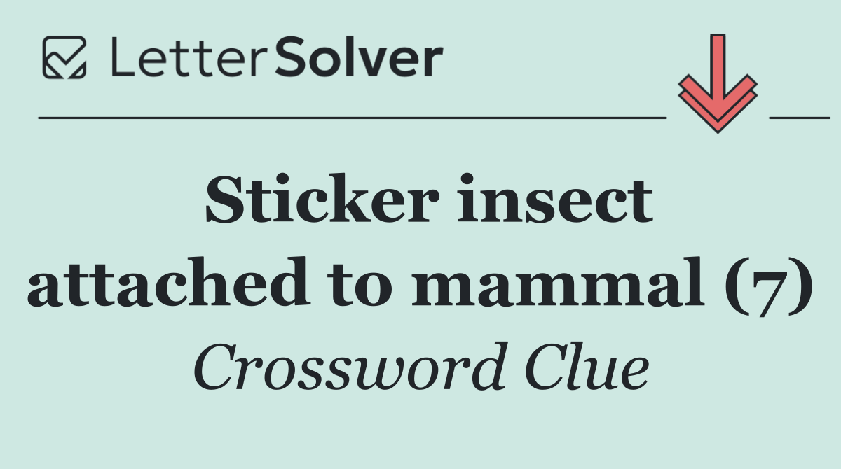 Sticker insect attached to mammal (7)