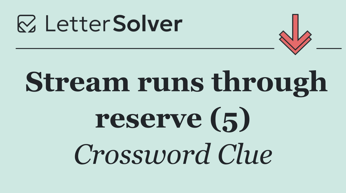 Stream runs through reserve (5)