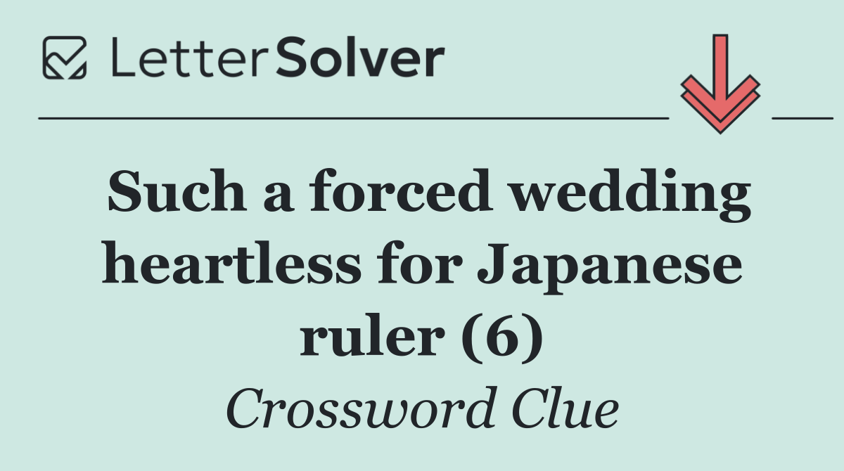 Such a forced wedding heartless for Japanese ruler (6)
