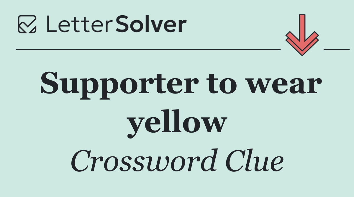 Supporter to wear yellow
