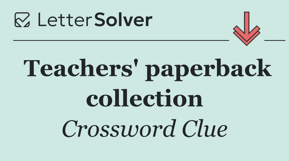Teachers' paperback collection