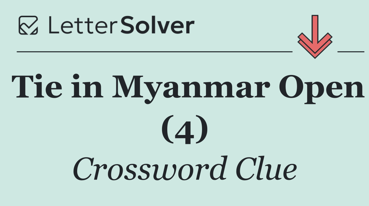 Tie in Myanmar Open (4)
