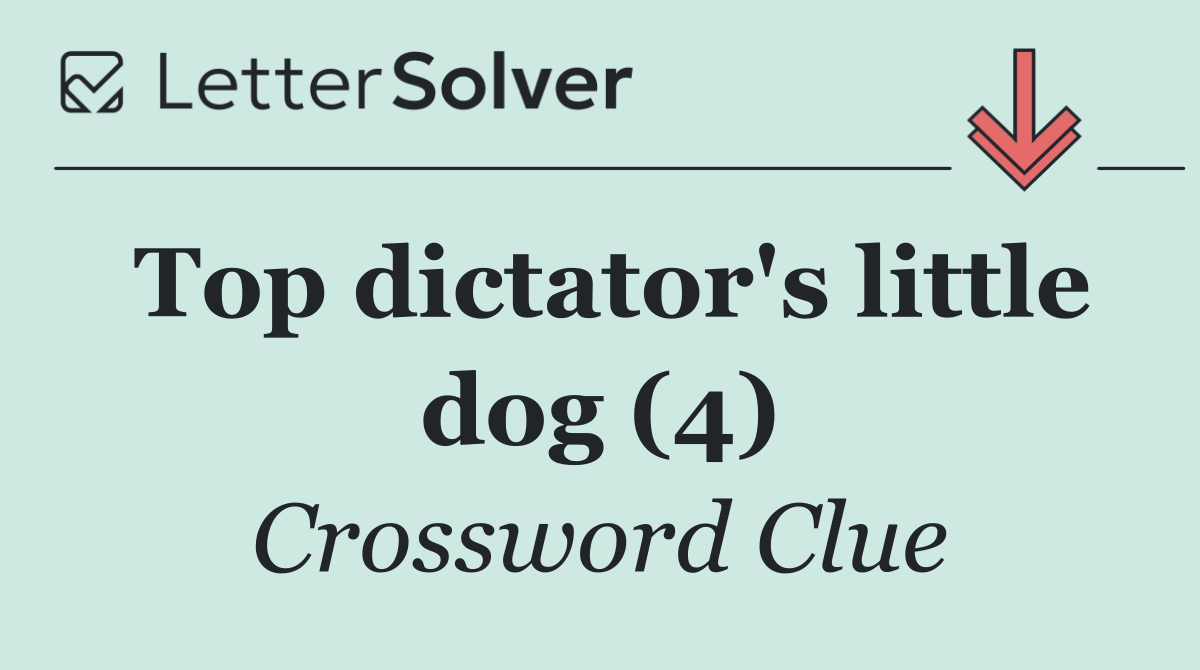 Top dictator's little dog (4)