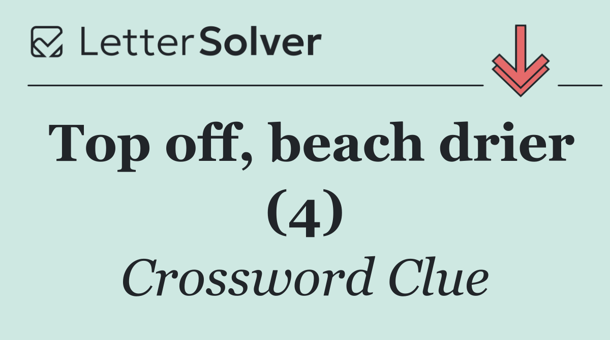 Top off, beach drier (4)