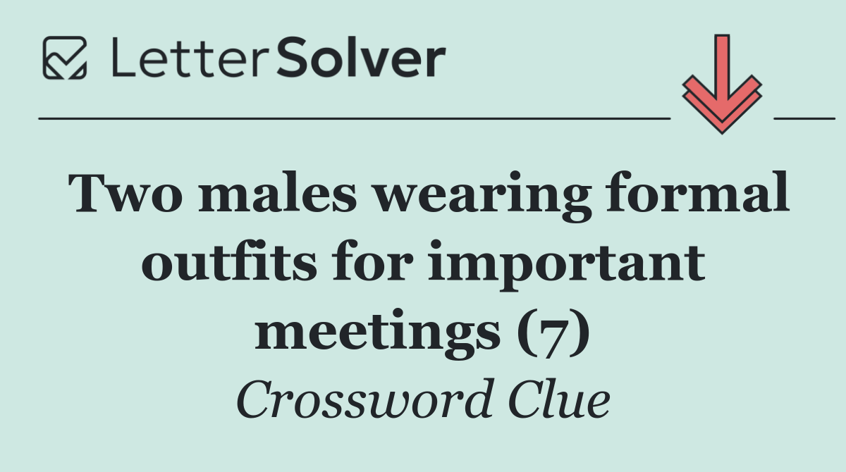 Two males wearing formal outfits for important meetings (7)