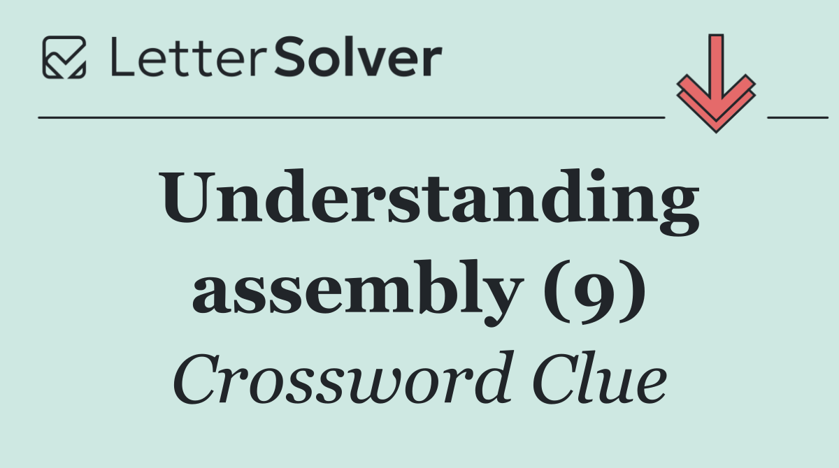 Understanding assembly (9)