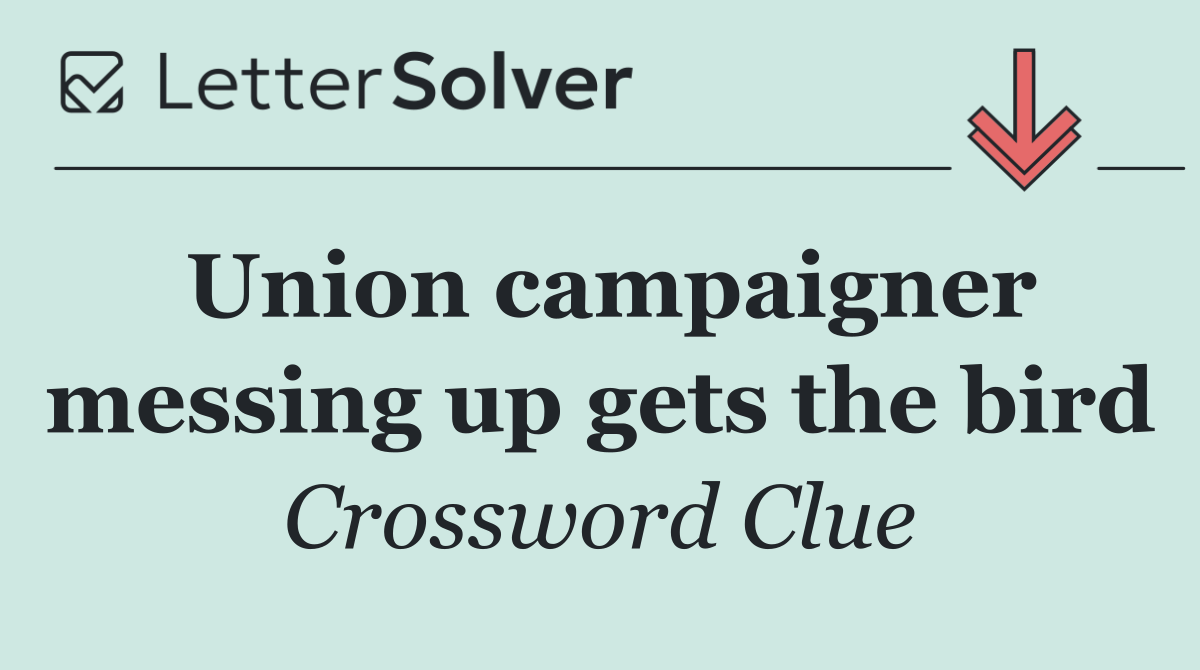 Union campaigner messing up gets the bird