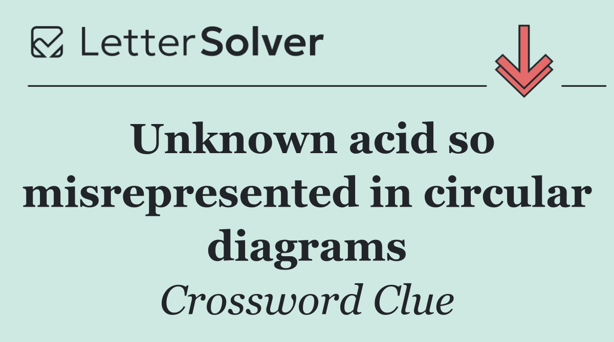 Unknown acid so misrepresented in circular diagrams