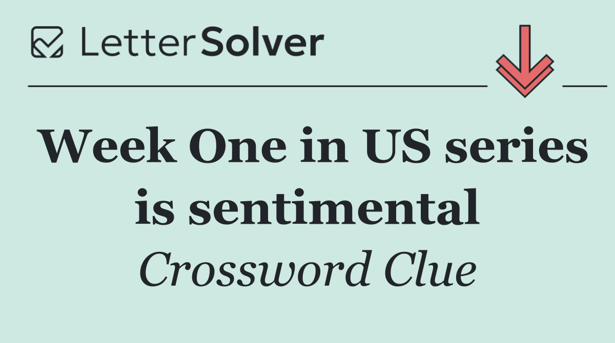 Week One in US series is sentimental