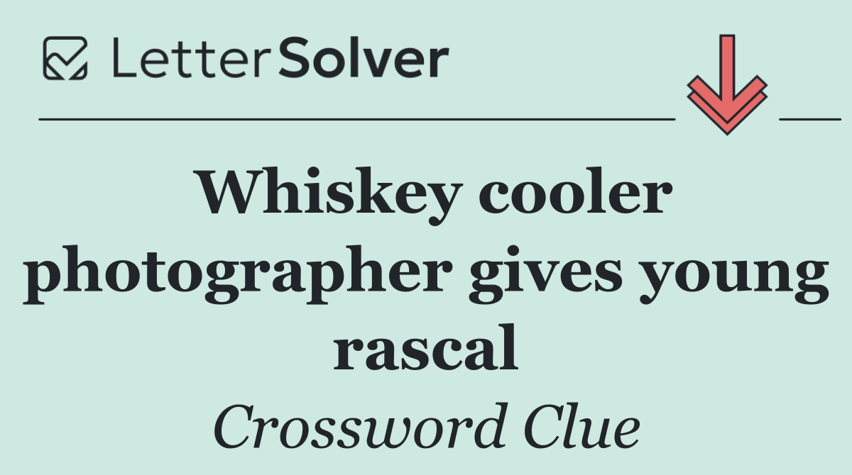 Whiskey cooler photographer gives young rascal