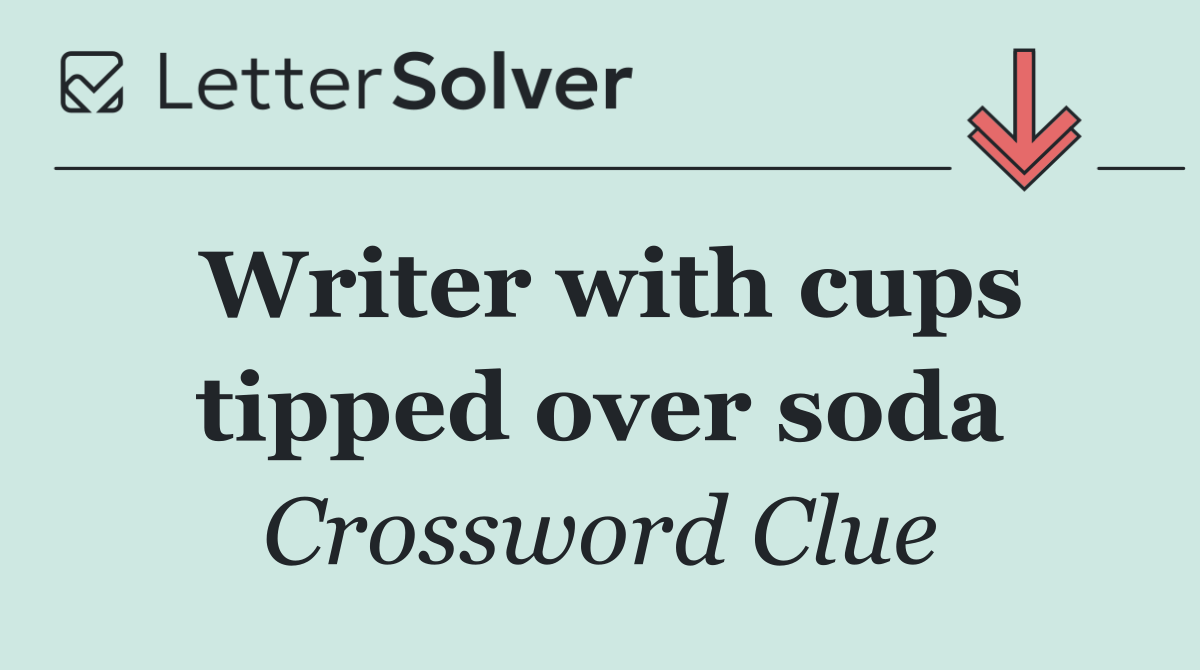 Writer with cups tipped over soda