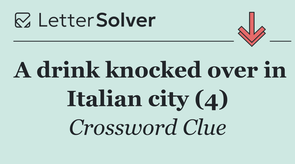 A drink knocked over in Italian city (4)
