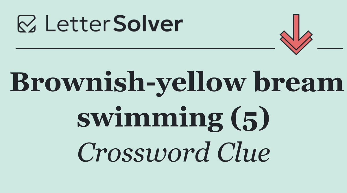 Brownish yellow bream swimming (5)
