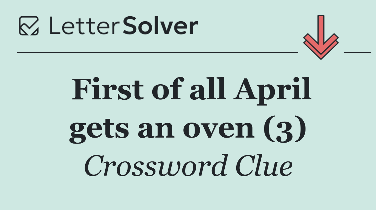 First of all April gets an oven (3)