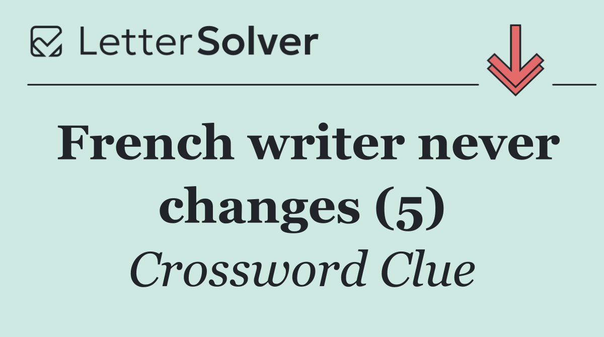 French writer never changes (5)