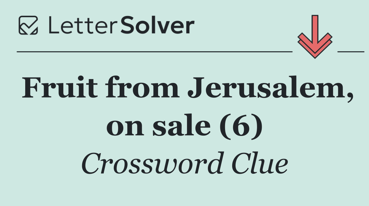 Fruit from Jerusalem, on sale (6)