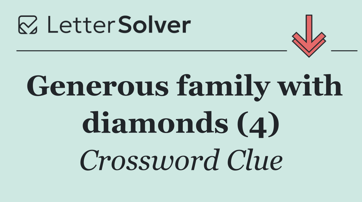Generous family with diamonds (4)