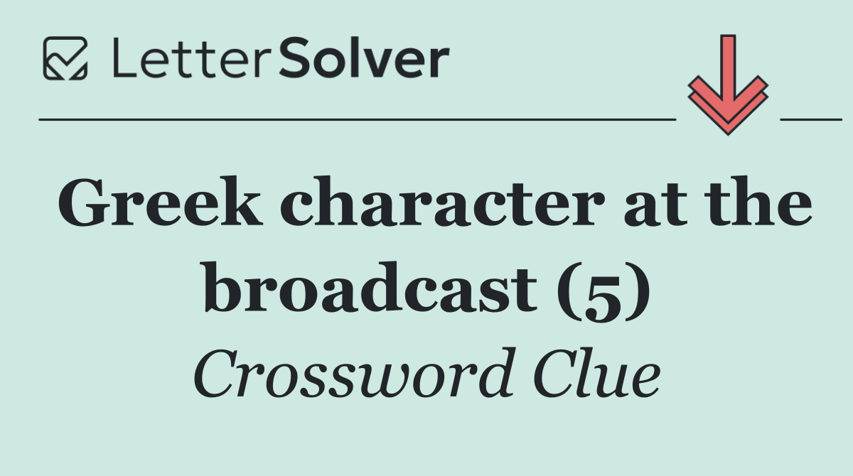 Greek character at the broadcast (5)