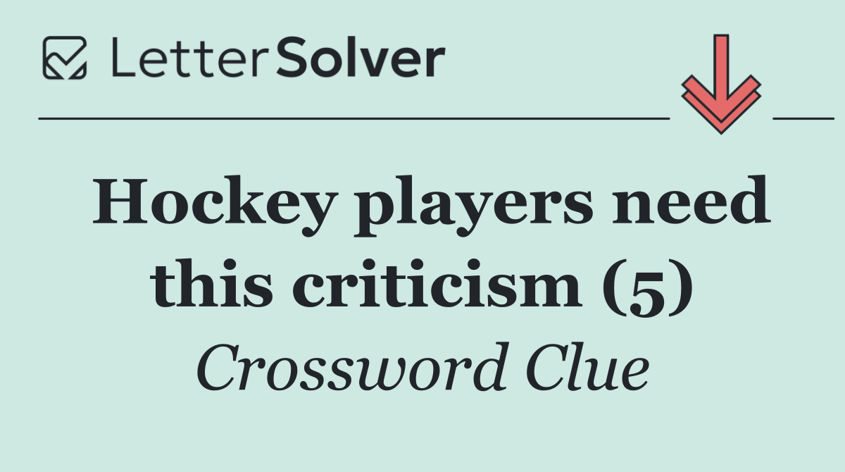 Hockey players need this criticism (5)