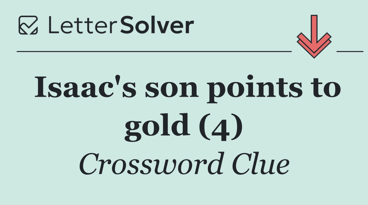 Isaac's son points to gold (4)