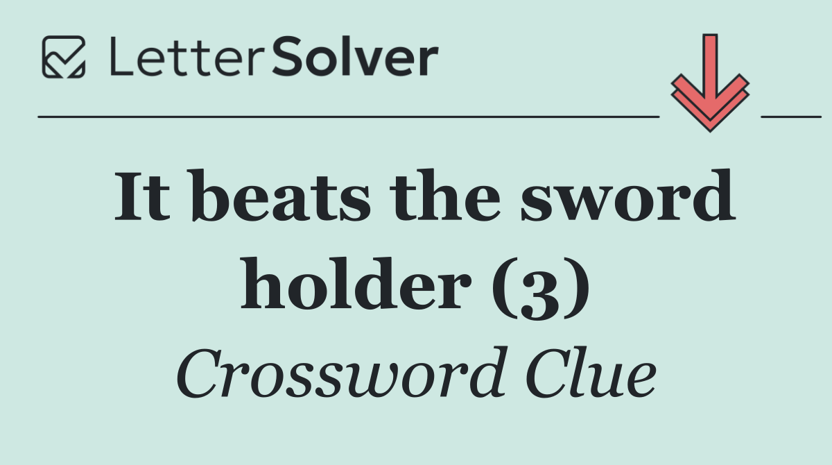 It beats the sword holder (3)