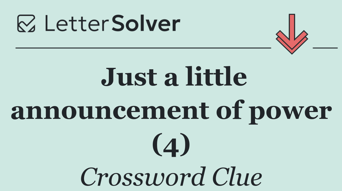 Just a little announcement of power (4)