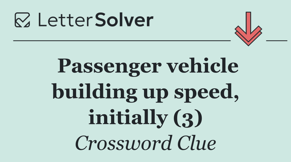 Passenger vehicle building up speed, initially (3)