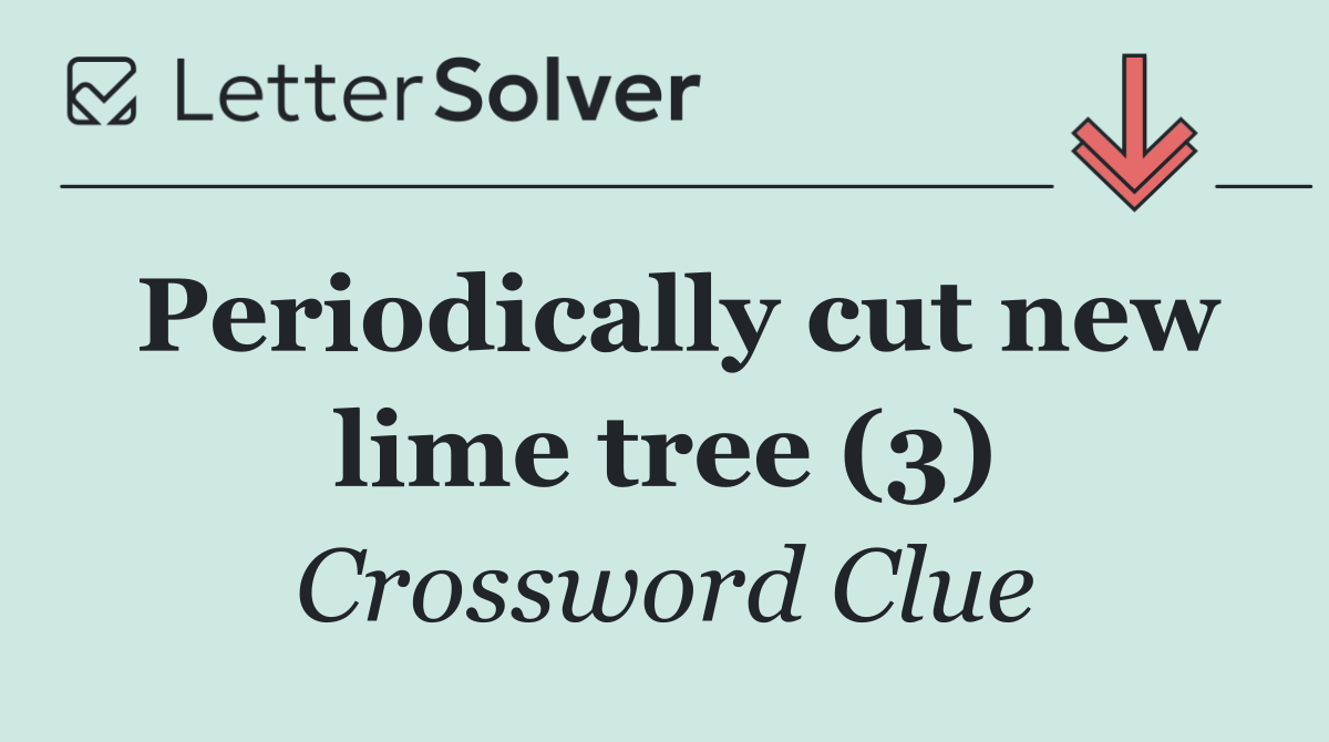 Periodically cut new lime tree (3)
