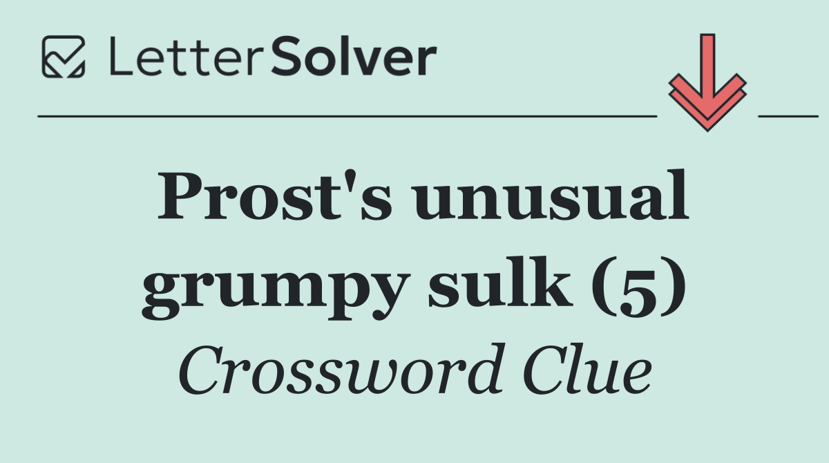 Prost's unusual grumpy sulk (5)