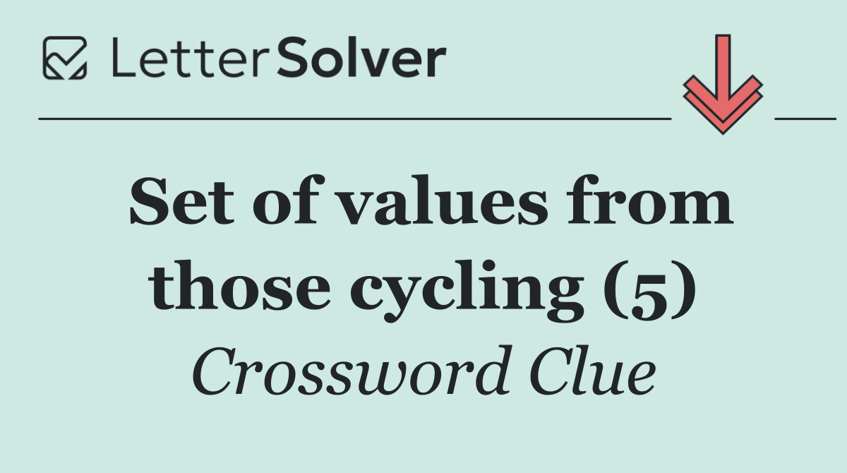 Set of values from those cycling (5)