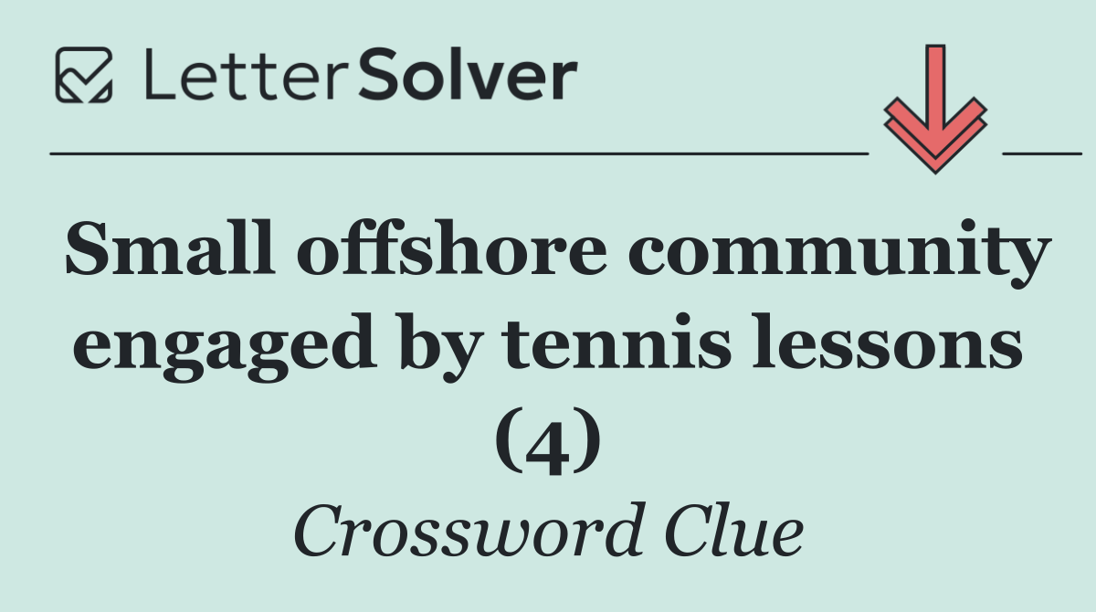 Small offshore community engaged by tennis lessons (4)