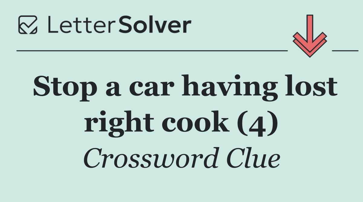 Stop a car having lost right cook (4)