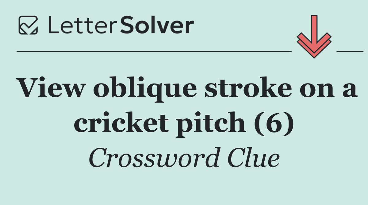 View oblique stroke on a cricket pitch (6)