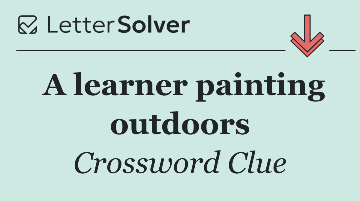 A learner painting outdoors