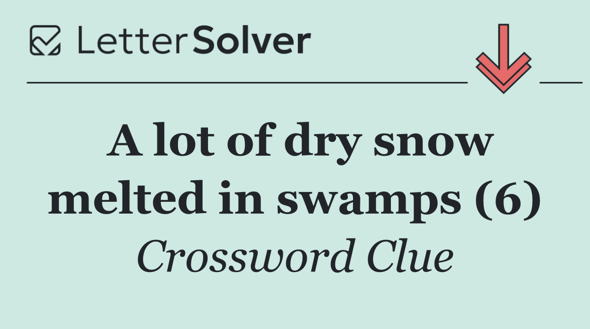A lot of dry snow melted in swamps (6)