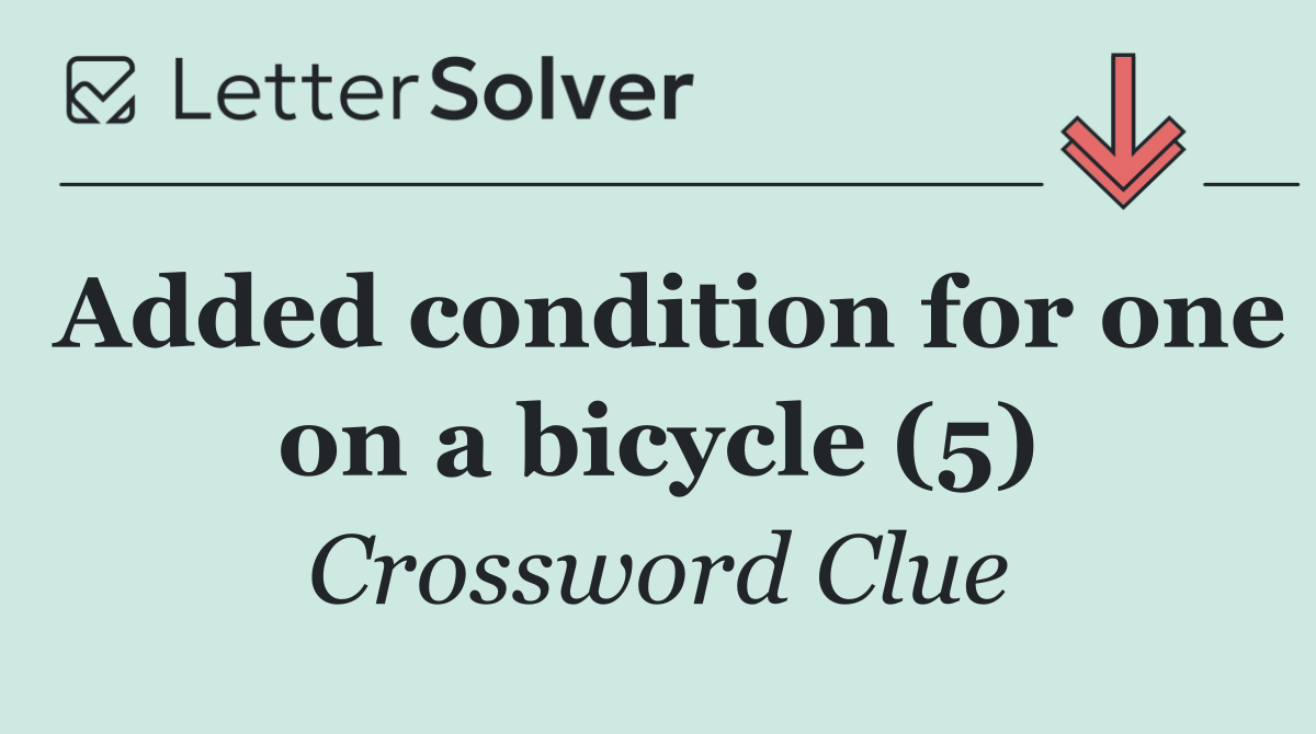 Added condition for one on a bicycle (5)