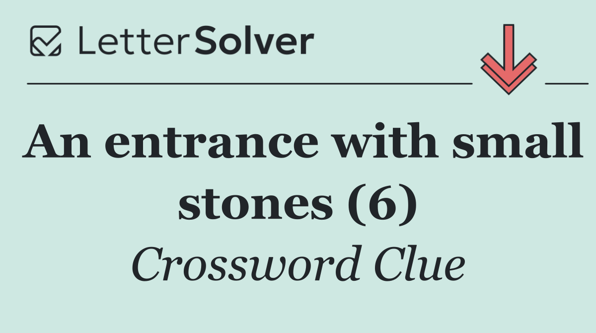 An entrance with small stones (6)