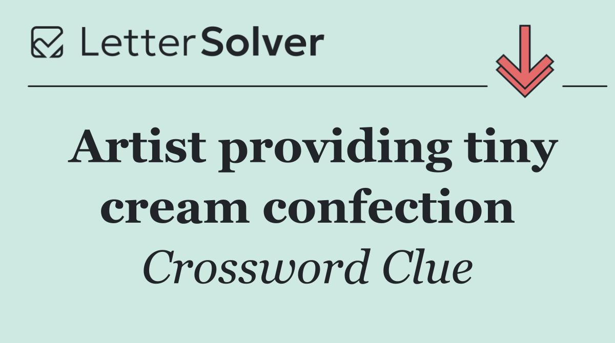 Artist providing tiny cream confection