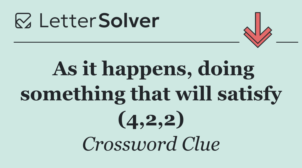As it happens, doing something that will satisfy (4,2,2)