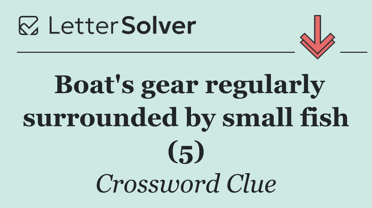 Boat's gear regularly surrounded by small fish (5)