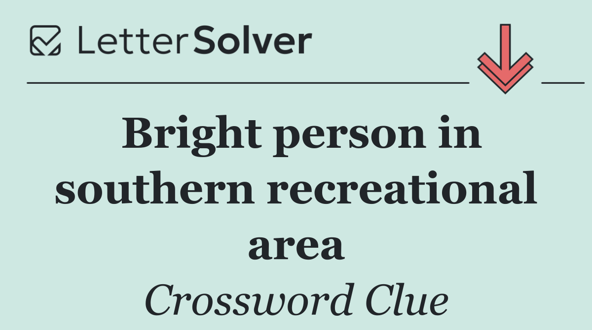 Bright person in southern recreational area