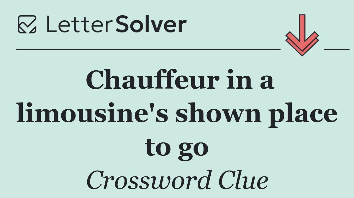 Chauffeur in a limousine's shown place to go