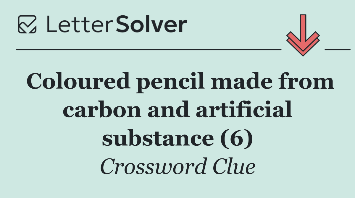 Coloured pencil made from carbon and artificial substance (6)