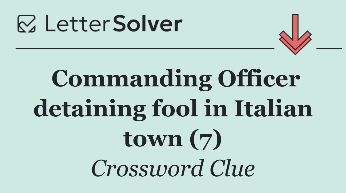 Commanding Officer detaining fool in Italian town (7)