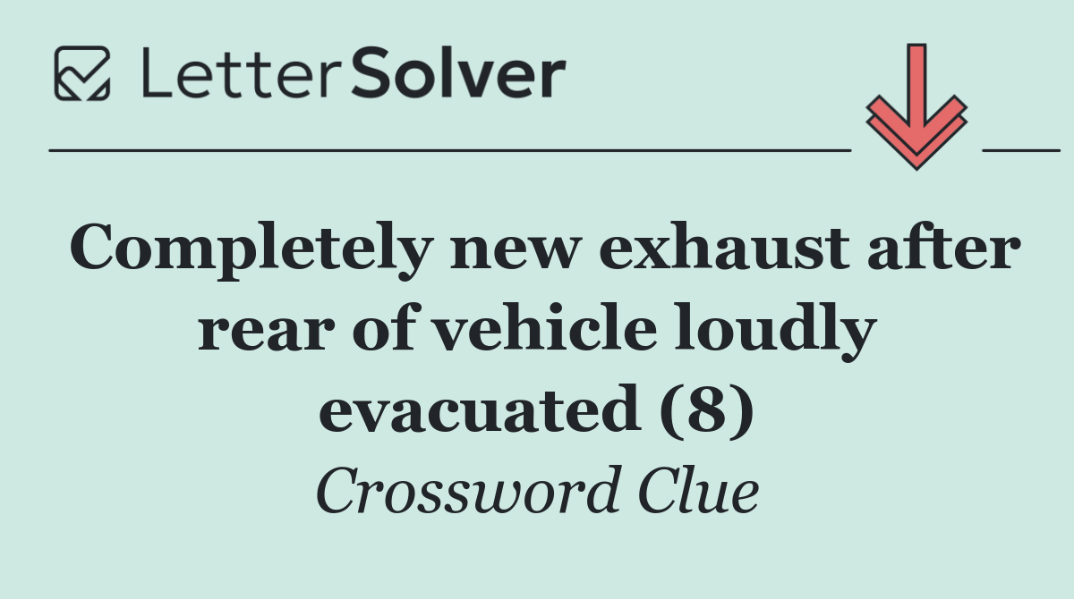 Completely new exhaust after rear of vehicle loudly evacuated (8)