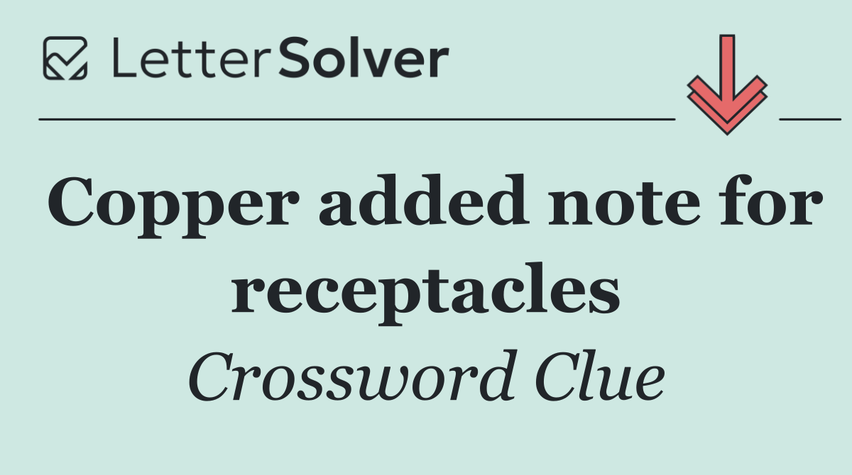 Copper added note for receptacles
