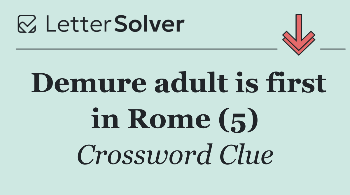 Demure adult is first in Rome (5)