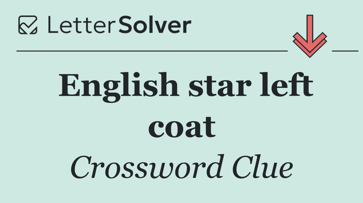 English star left coat