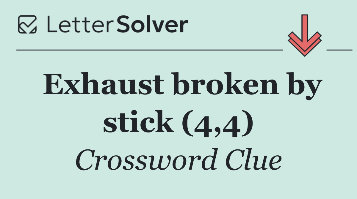 Exhaust broken by stick (4,4)